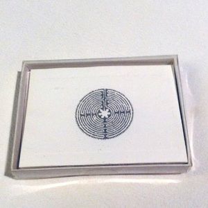 Note Cards Silver Embossed Chartres Labyrinth